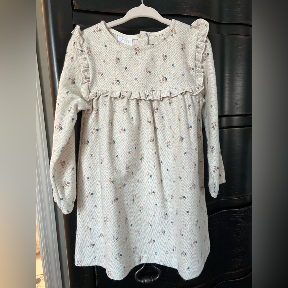 Floral Cream 2-3T Dress
